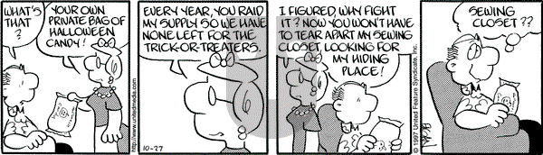 Drabble on Monday October 27, 1997 Comic Strip