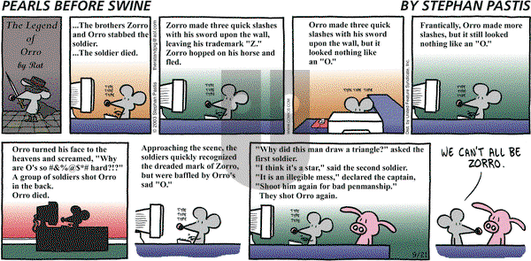 Pearls Before Swine on Sunday September 21, 2003 Comic Strip