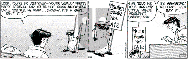 Get Fuzzy on Tuesday February 29, 2000 Comic Strip