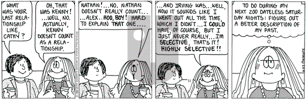 Cathy Classics on Tuesday June 23, 1998 Comic Strip
