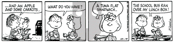 Peanuts on Monday October 19, 1987 Comic Strip