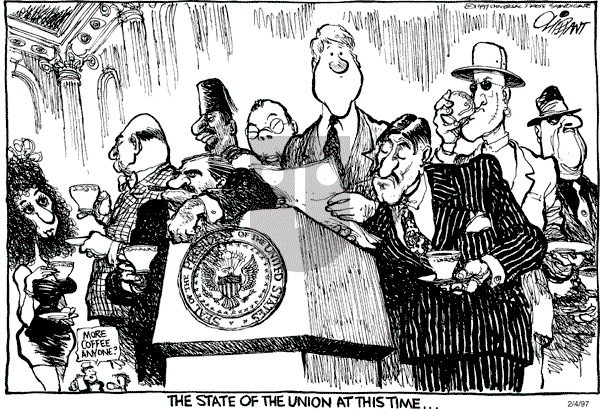 Pat Oliphant - Tuesday February 4, 1997 Comic Strip