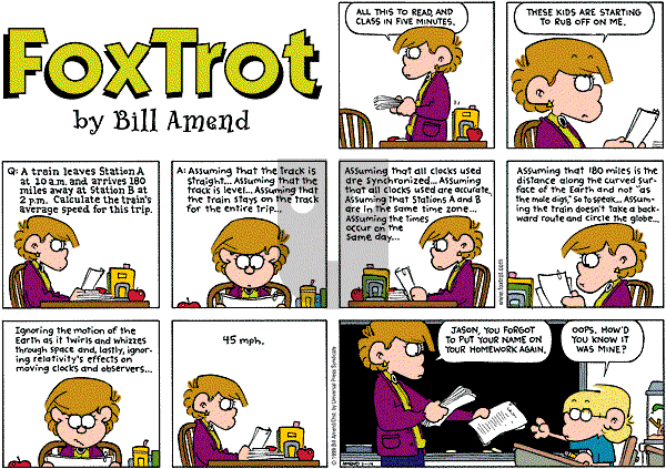 FoxTrot - Sunday February 14, 1999 Comic Strip