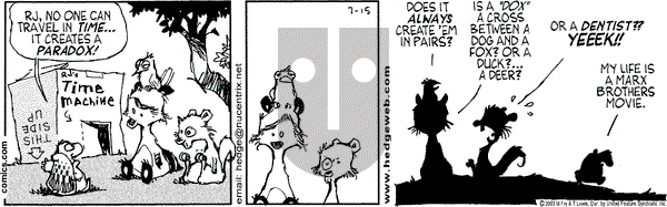 Over the Hedge on Tuesday July 15, 2003 Comic Strip