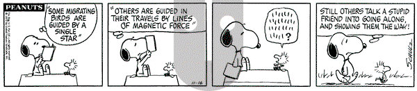 Peanuts on Thursday November 16, 1972 Comic Strip