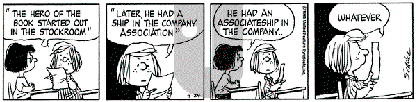 Peanuts on Wednesday April 24, 1985 Comic Strip