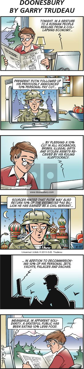 Doonesbury on Sunday April 19, 2015 Comic Strip
