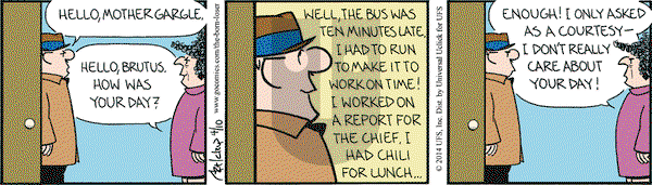 The Born Loser on Thursday April 10, 2014 Comic Strip