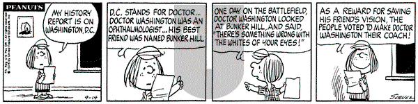 Peanuts on Tuesday September 14, 1976 Comic Strip