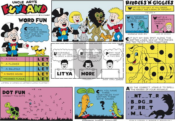 Uncle Art's Funland on Sunday April 27, 2025 Comic Strip