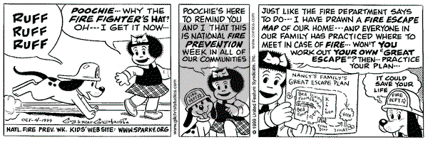 Nancy on Monday October 4, 1999 Comic Strip