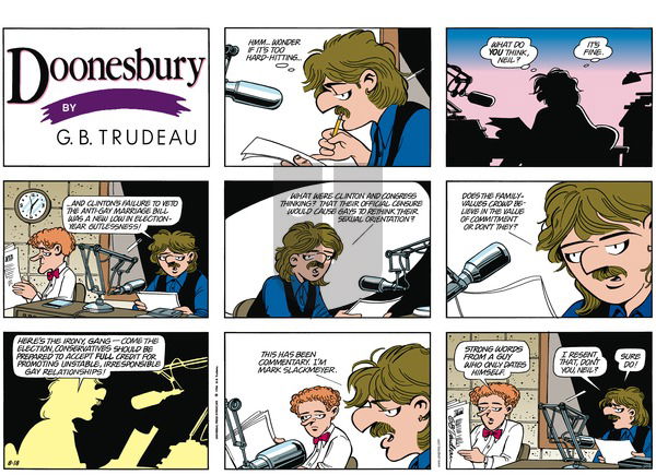 Doonesbury on Sunday August 18, 1996 Comic Strip