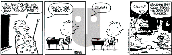 Calvin and Hobbes - Monday January 6, 1986 Comic Strip