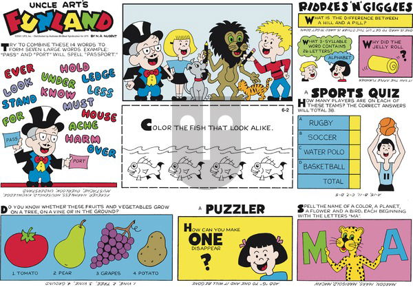 Uncle Art's Funland on Sunday June 2, 2024 Comic Strip