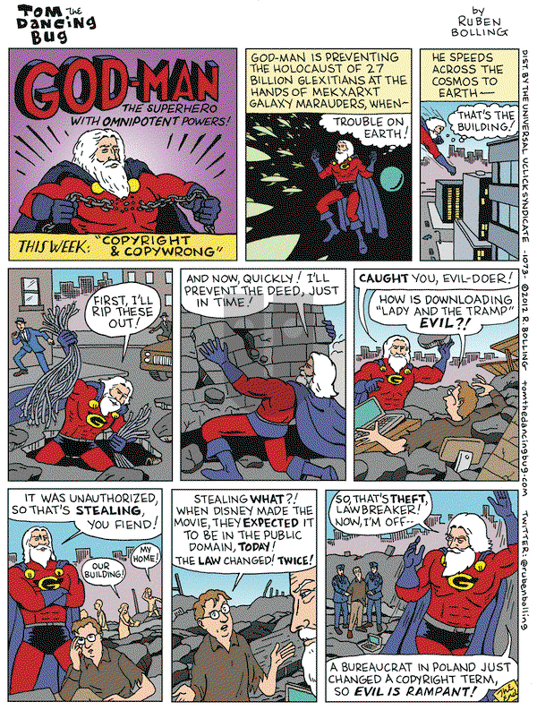 Tom the Dancing Bug on Friday February 3, 2012 Comic Strip