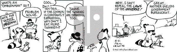 Over the Hedge on Wednesday August 21, 1996 Comic Strip
