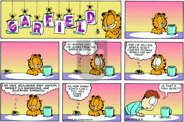 Garfield - Sunday March 9, 1997 Comic Strip