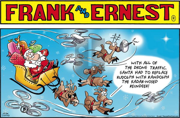 Frank and Ernest on Sunday December 24, 2017 Comic Strip