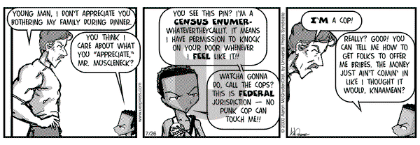 The Boondocks on Wednesday July 26, 2000 Comic Strip