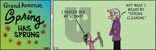 Grand Avenue on Thursday April 16, 2020 Comic Strip