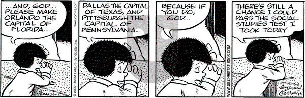 Nancy on Monday March 25, 2002 Comic Strip