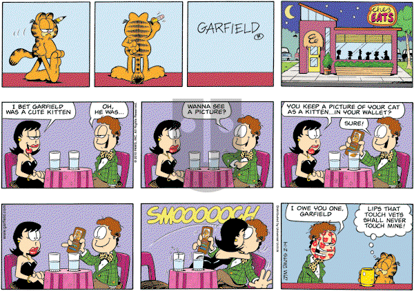 Garfield - Sunday February 14, 2010 Comic Strip