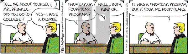 The Born Loser on Monday January 28, 2013 Comic Strip
