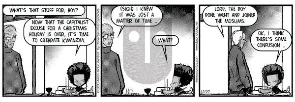 The Boondocks on Wednesday December 27, 2000 Comic Strip