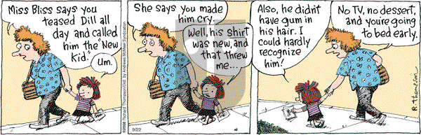 Cul de Sac on Friday September 22, 2017 Comic Strip