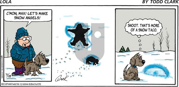 Lola on Sunday February 18, 2018 Comic Strip
