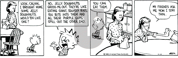 Calvin and Hobbes - Saturday April 22, 1989 Comic Strip