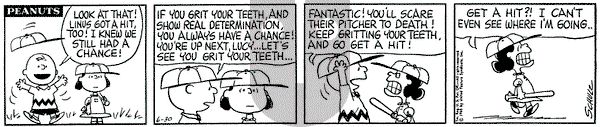 Peanuts on Wednesday June 30, 1965 Comic Strip