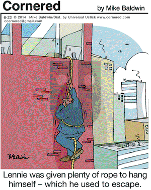 Cornered on Monday June 23, 2014 Comic Strip