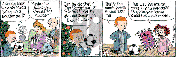 Cul de Sac on Tuesday December 25, 2012 Comic Strip