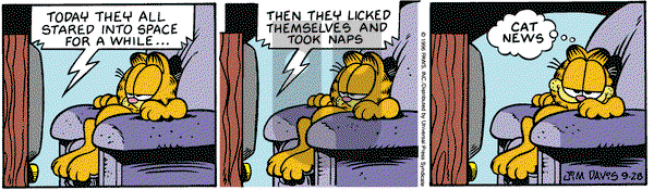 Garfield - Saturday September 28, 1996 Comic Strip