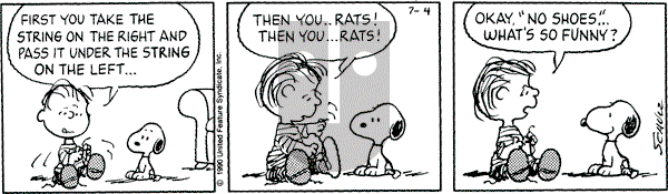 Peanuts - Wednesday July 4, 1990 Comic Strip