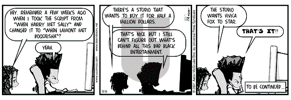 The Boondocks - Saturday September 8, 2001 Comic Strip
