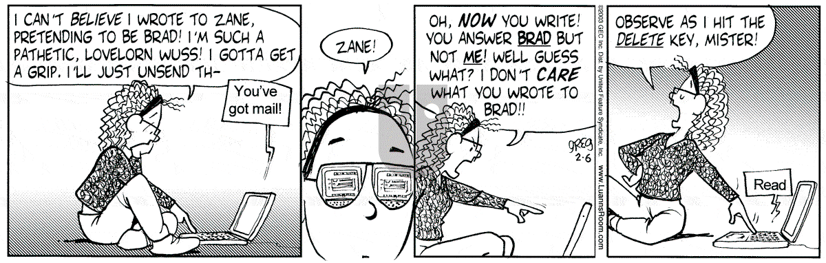 Luann - Thursday February 6, 2003 Comic Strip