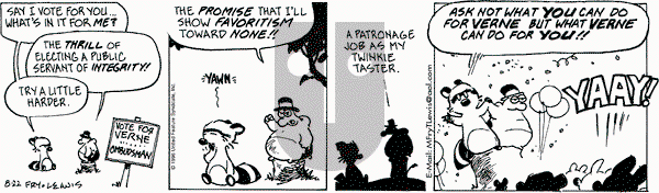 Over the Hedge on Thursday August 22, 1996 Comic Strip