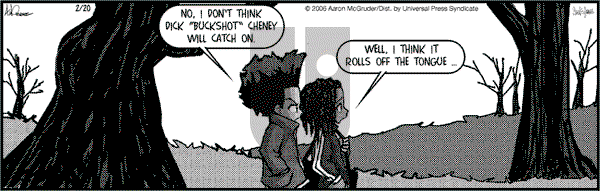 The Boondocks - Monday February 20, 2006 Comic Strip