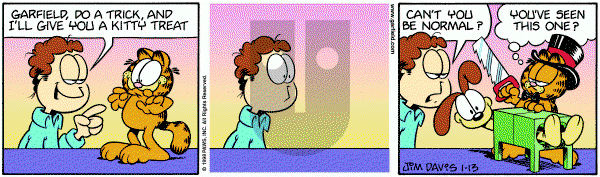 Garfield on Tuesday January 13, 1998 Comic Strip