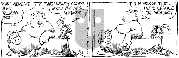 The Grizzwells on Thursday November 28, 2002 Comic Strip
