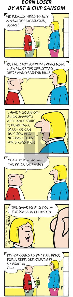 The Born Loser - Sunday December 14, 2014 Comic Strip