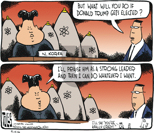 Tom Toles on Wednesday September 14, 2016 Comic Strip