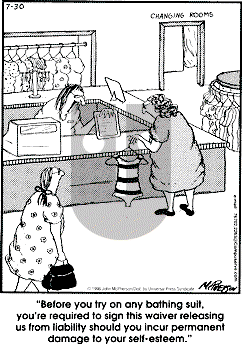 Close to Home - Tuesday July 30, 1996 Comic Strip