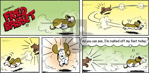 Fred Basset on Sunday August 9, 2015 Comic Strip