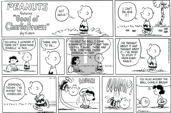 Peanuts - Sunday October 10, 1982 Comic Strip