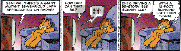Garfield - Saturday October 29, 2011 Comic Strip