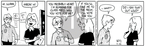 Luann on Monday April 26, 2004 Comic Strip