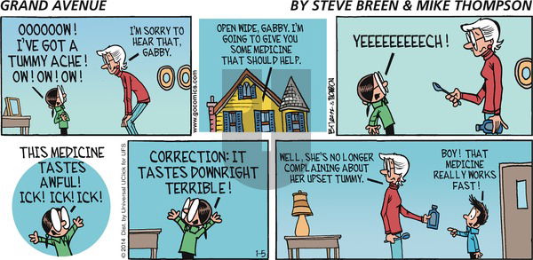 Grand Avenue on Sunday January 5, 2014 Comic Strip